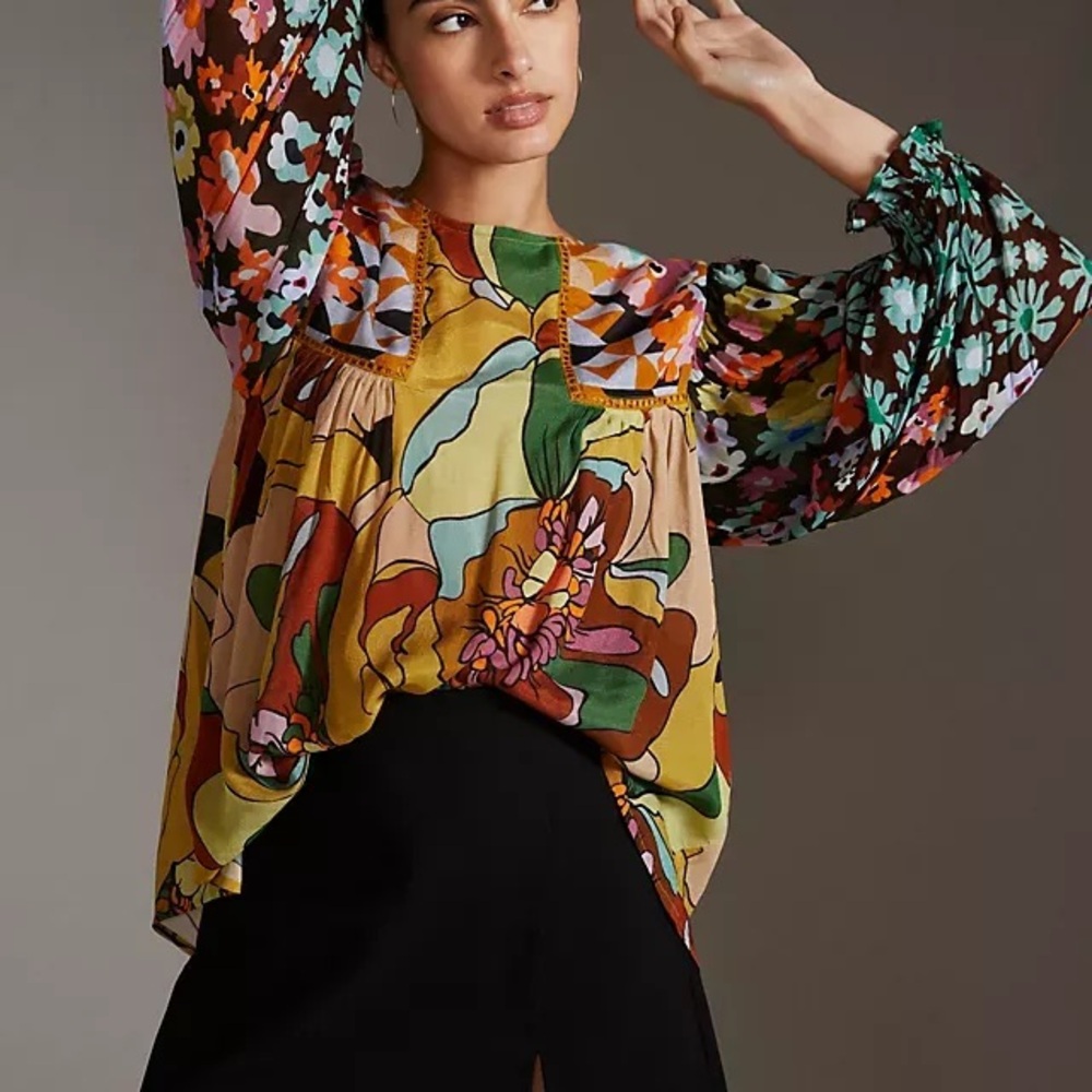 Anthropologie BI-nk Miranda Peasant
Blouse 2x